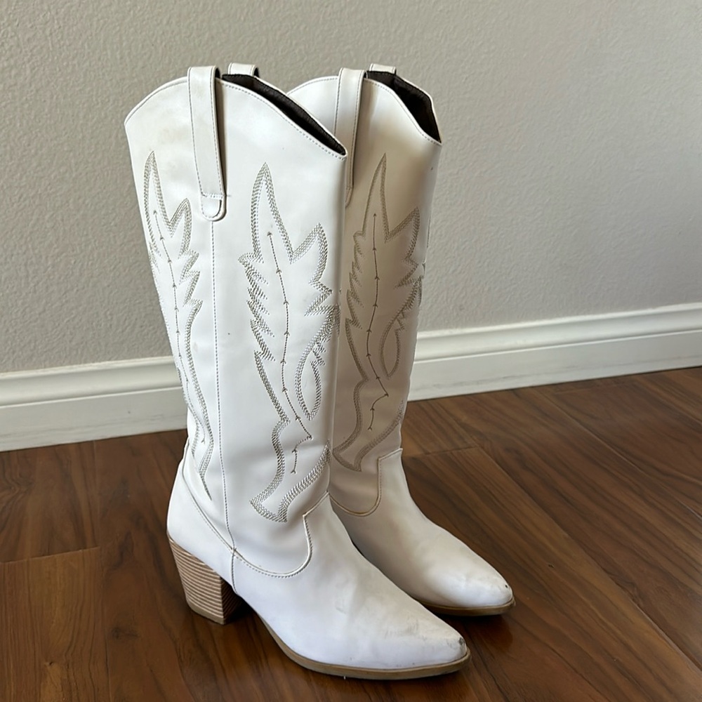 White cowboy boots